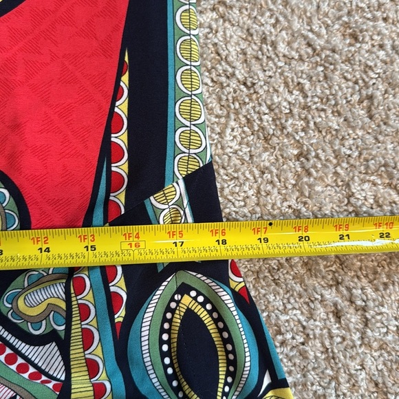 Laundry by Shelli Segal Brightly Colored Tribal Print Shift Dress Size xs - Picture 6 of 9